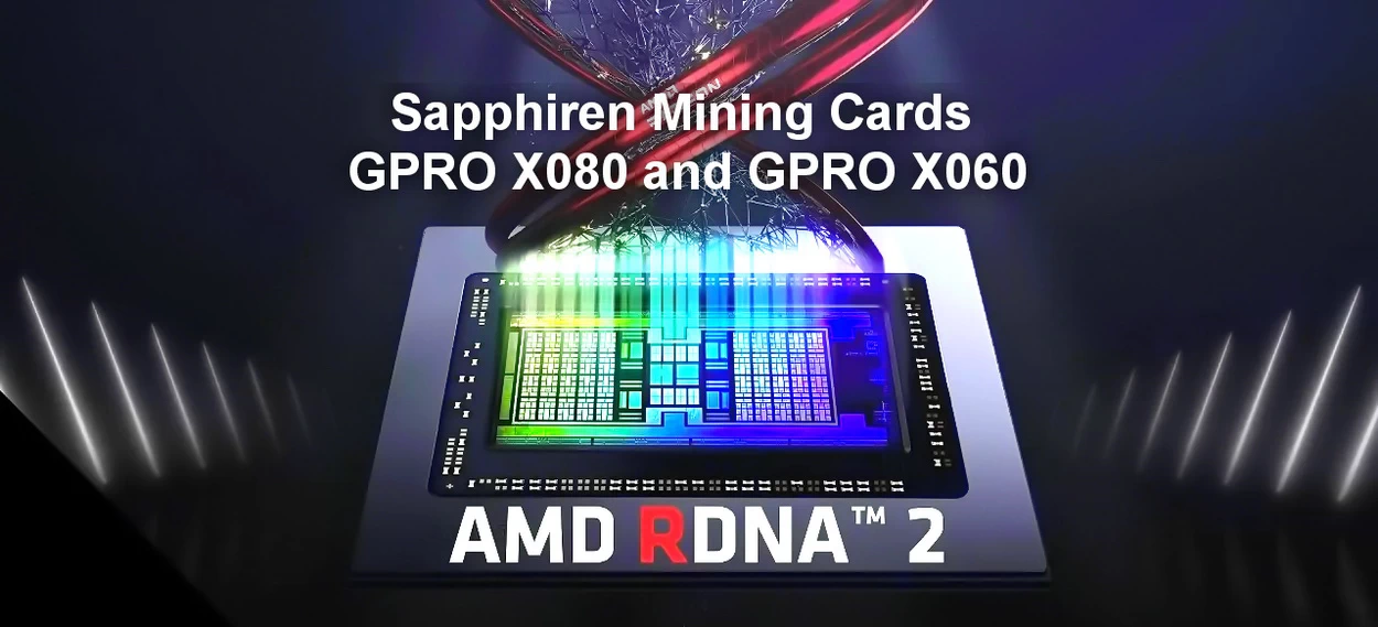 Sapphiren RDNA 2-based mining cards GPRO X080 and GPRO X060 models