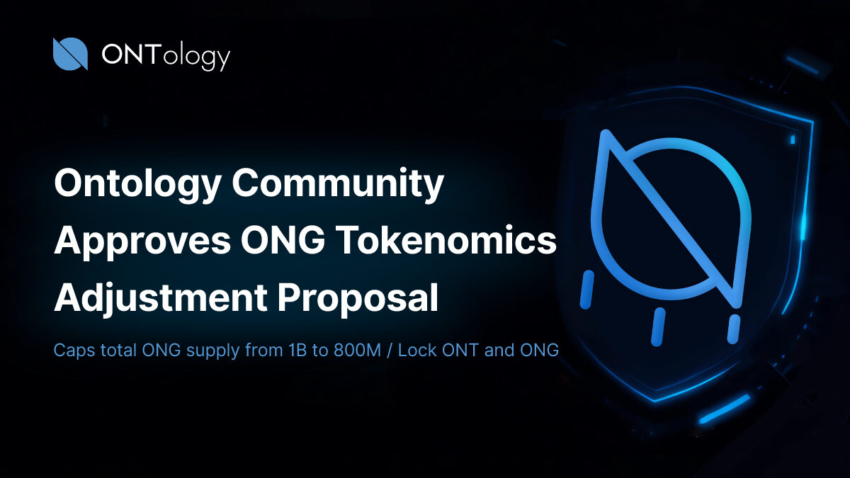 Ontology Community Approves ONG Tokenomics Adjustment